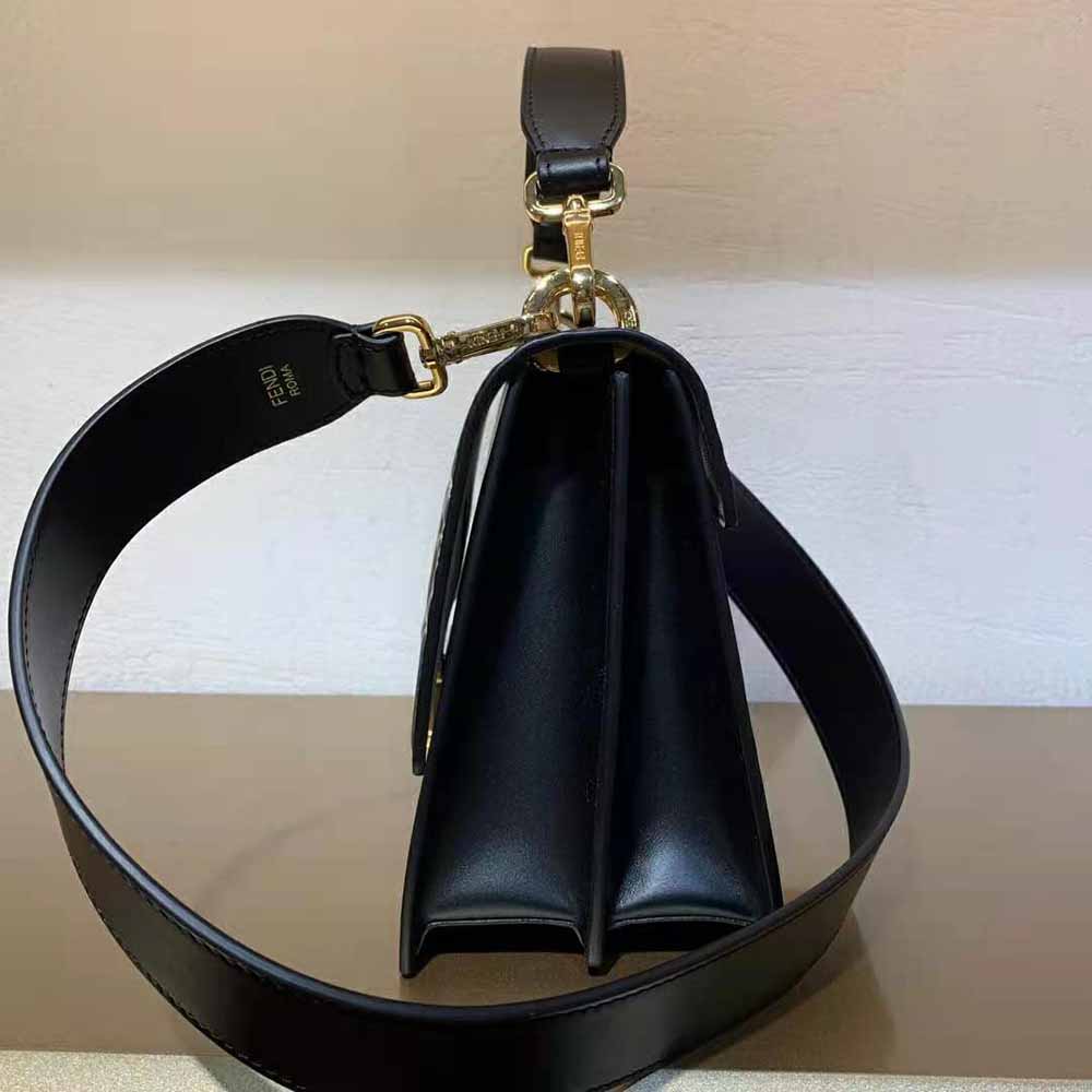Fendi Women Kan U Black Leather Bag - image 7