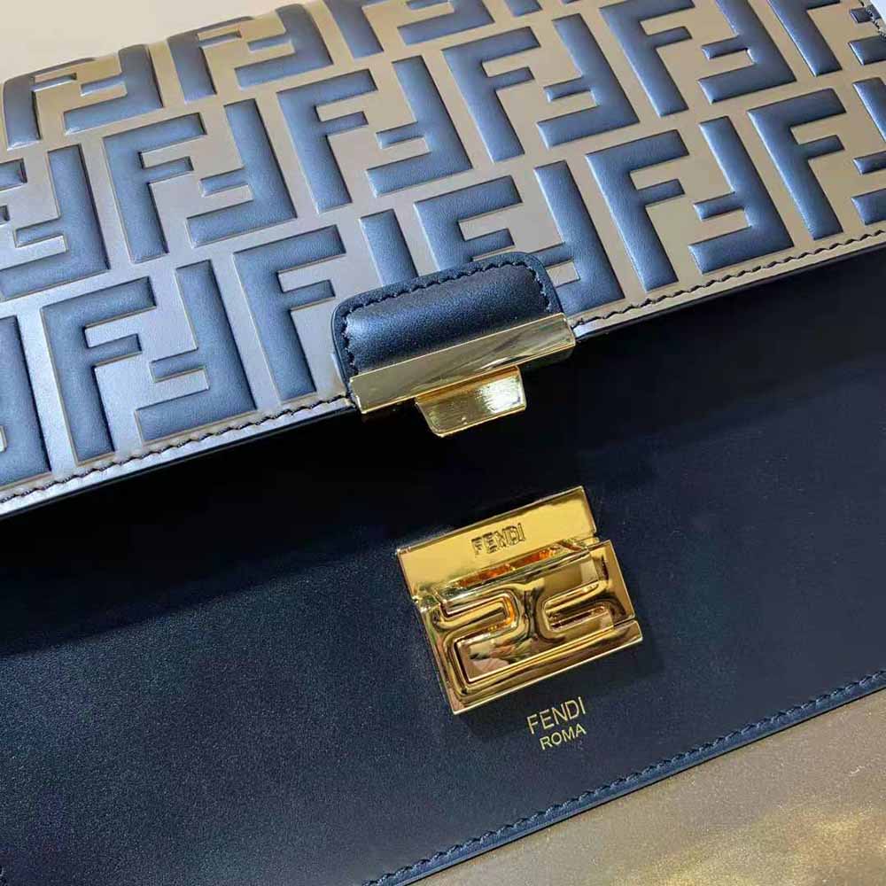 Fendi Women Kan U Black Leather Bag - image 8