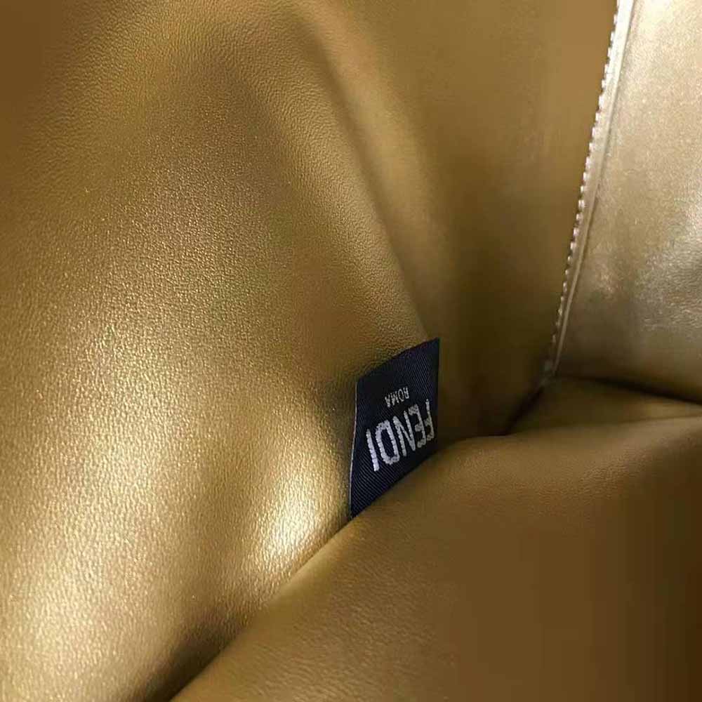 Fendi Women Medium Peekaboo I See U Brown Suede Bag - image 10