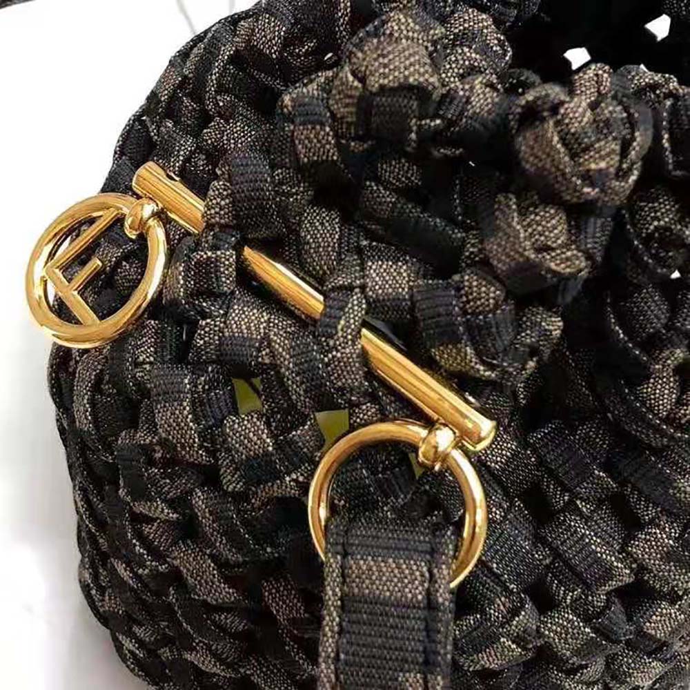 Fendi Women Mon Tresor Jacquard Fabric Interlace Mini-Bag - image 6