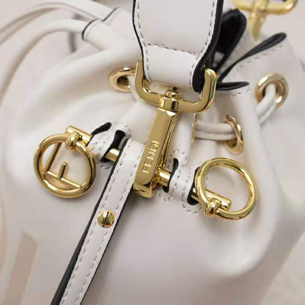 Fendi Women Mon Tresor Leather Mini Bag-White - image 7