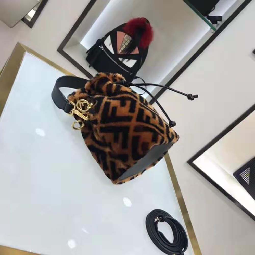 Fendi Women Mon Tresor Mini-Bag in Brown Sheepskin - image 10