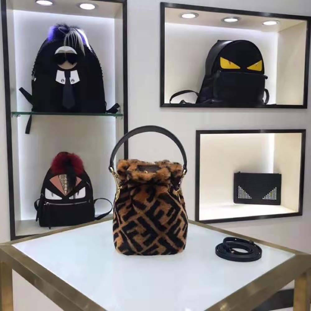 Fendi Women Mon Tresor Mini-Bag in Brown Sheepskin - image 4