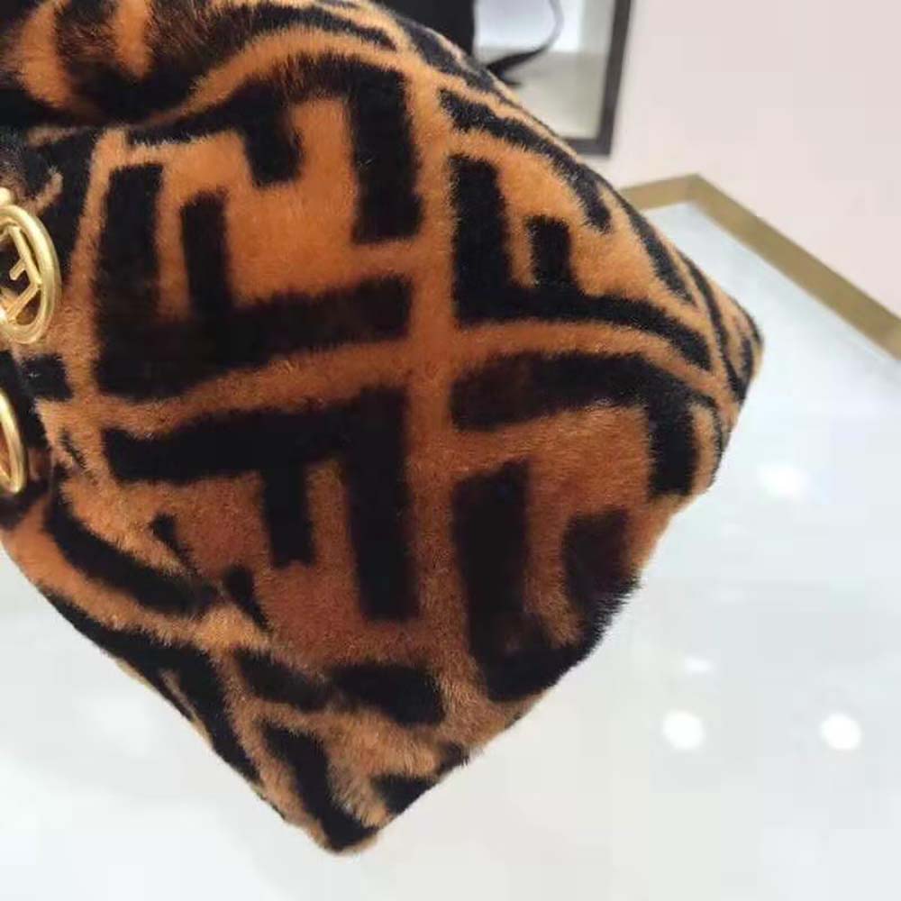 Fendi Women Mon Tresor Mini-Bag in Brown Sheepskin - image 7