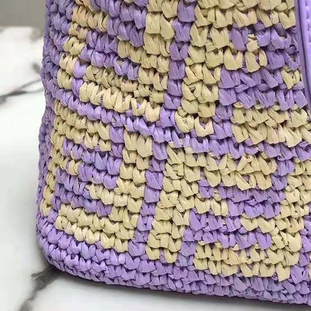 Fendi Women Mon Tresor Raffia Mini-Bag-Purple - image 8
