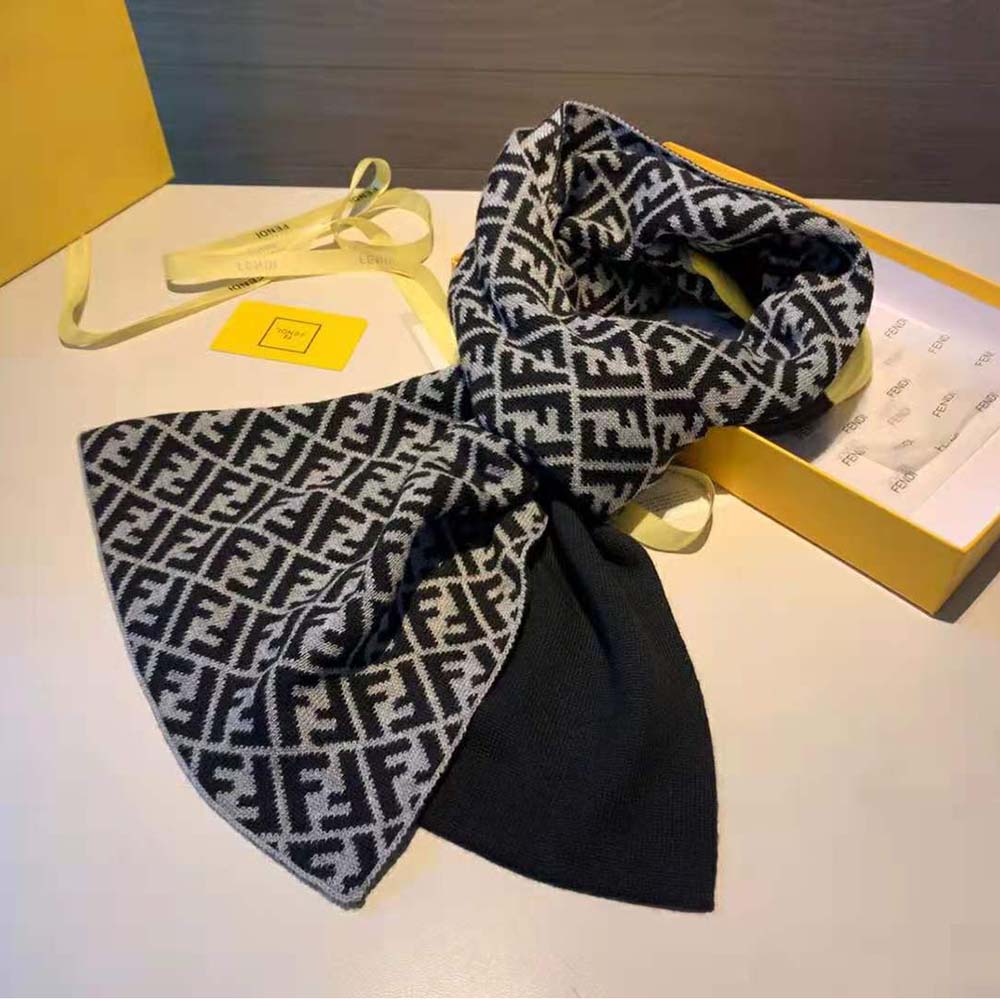 Fendi Women Multicolor Wool Scarf-Yellow - image 7