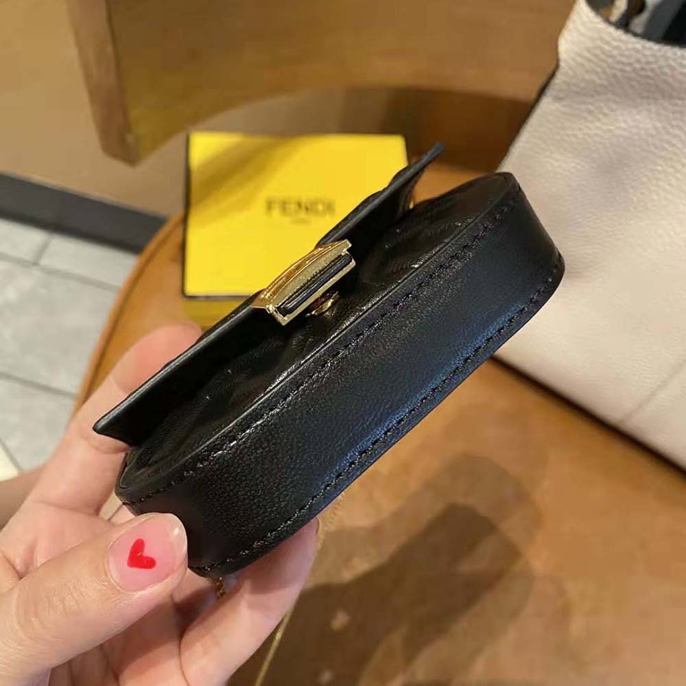 Fendi Women Nano Baguette Charm Black Nappa Leather Charm - image 9