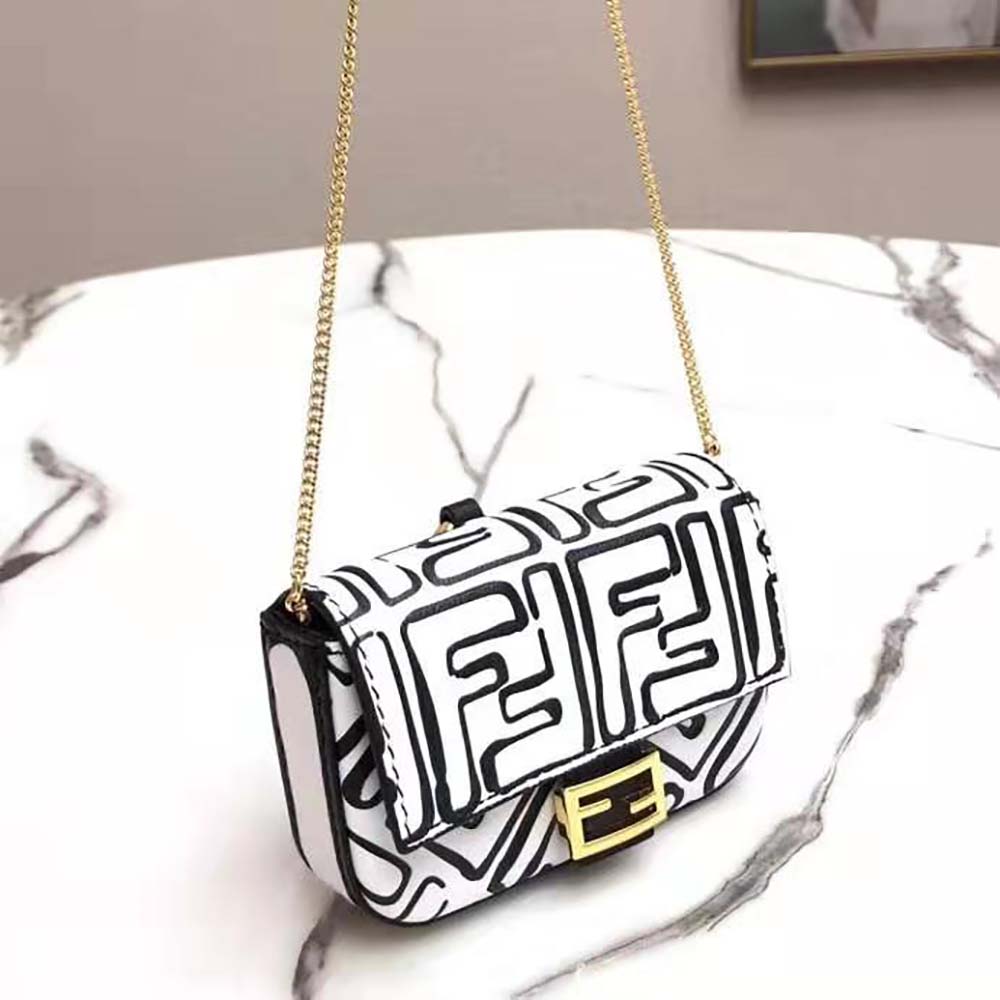 Fendi Women Nano Baguette Charm White Nappa Leather Charm - image 6