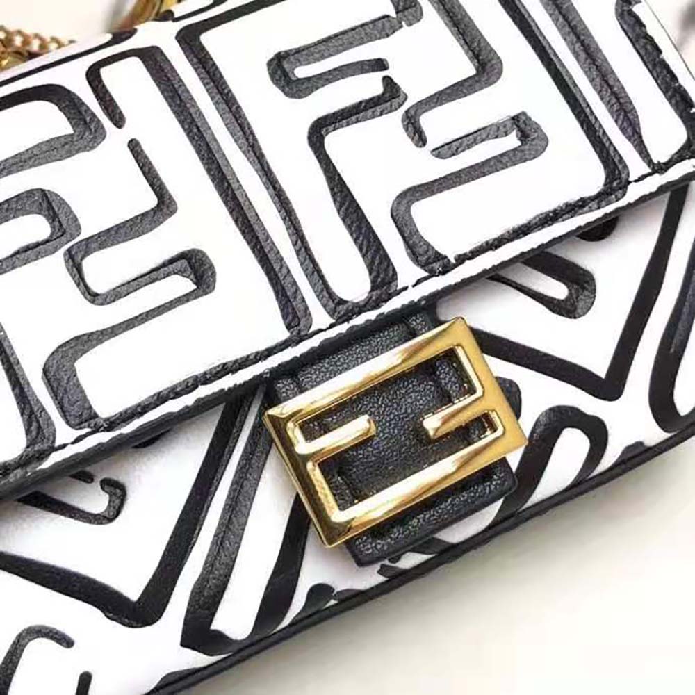 Fendi Women Nano Baguette Charm White Nappa Leather Charm - image 8