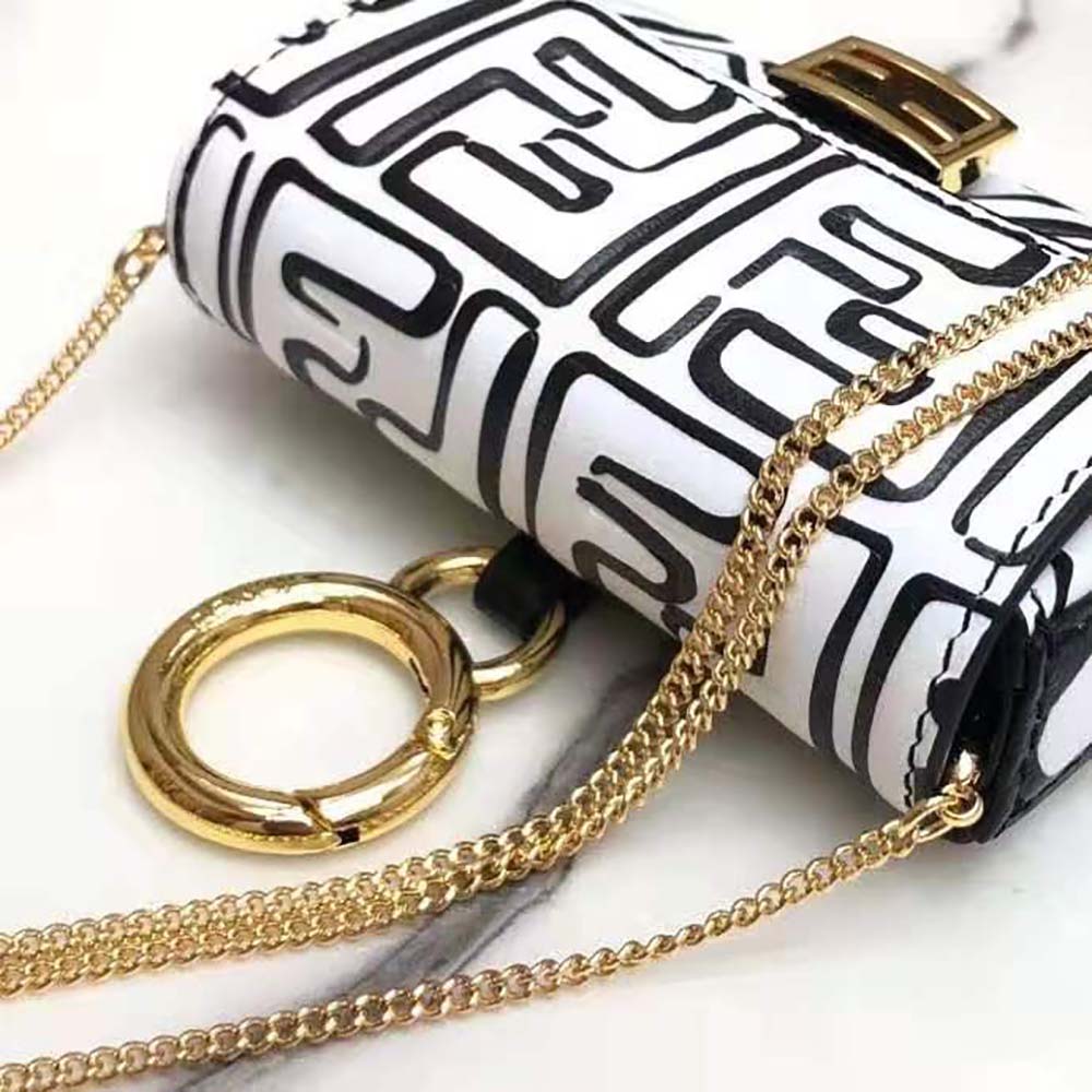 Fendi Women Nano Baguette Charm White Nappa Leather Charm - image 9