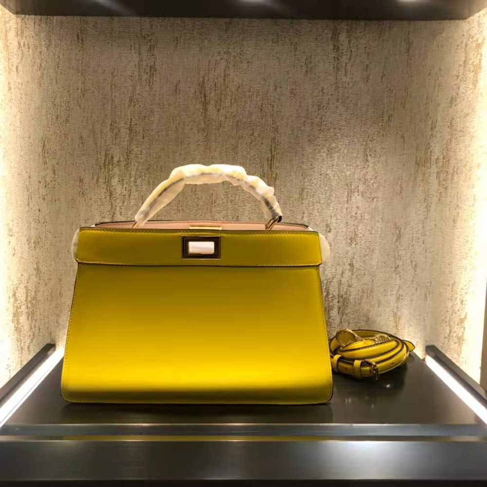 Fendi Women Peekaboo Iseeu East-West Leather Bag-Yellow - image 2