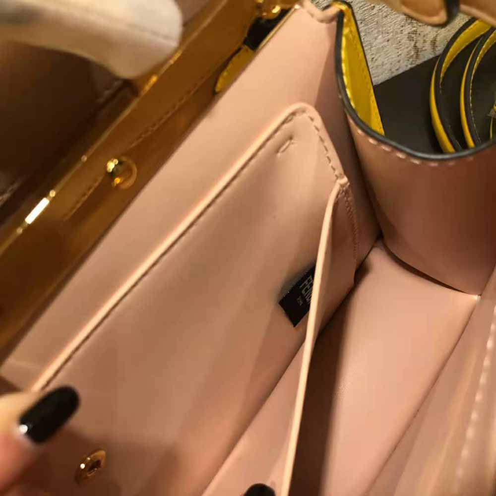 Fendi Women Peekaboo Iseeu East-West Leather Bag-Yellow - image 6