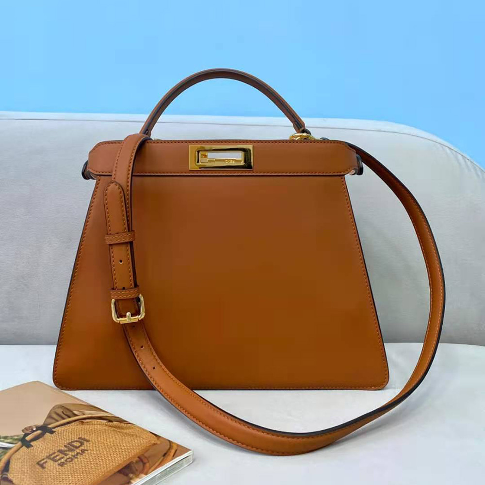 Fendi Women Peekaboo Iseeu Medium Leather Bag-Brown - image 3