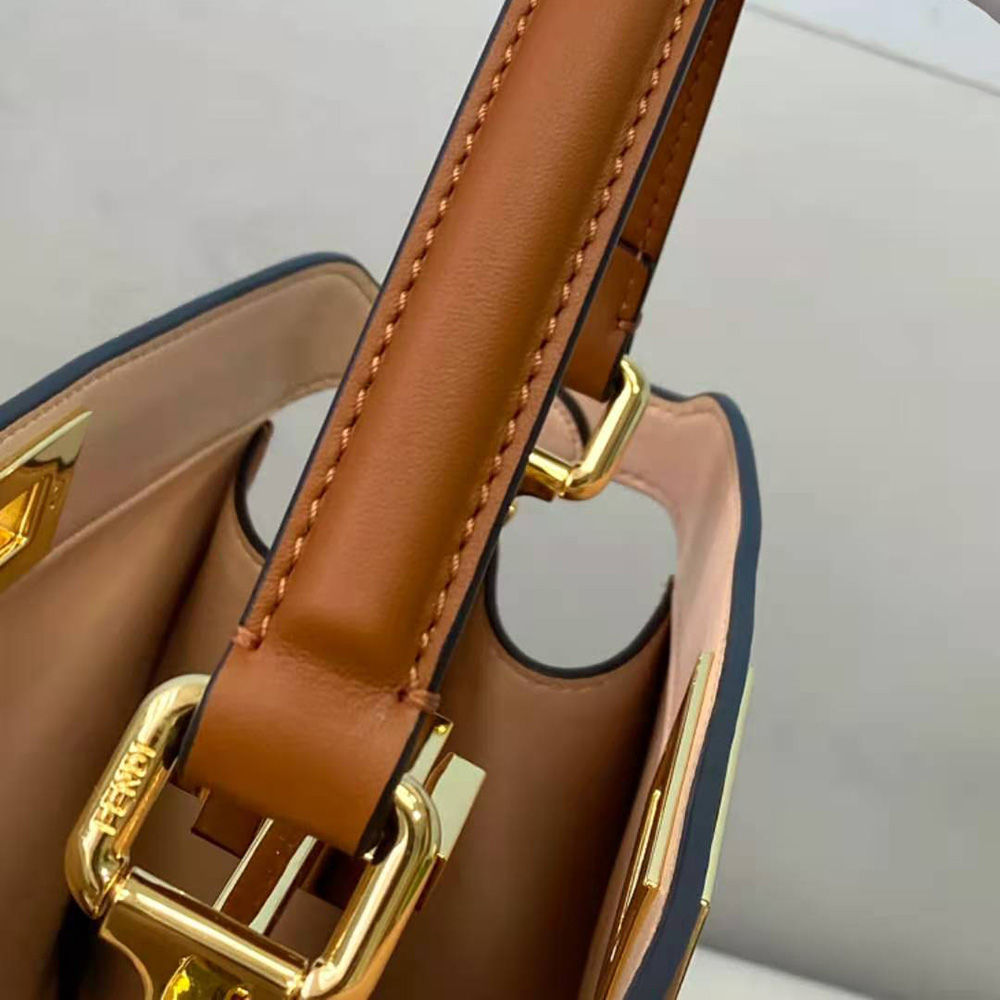 Fendi Women Peekaboo Iseeu Medium Leather Bag-Brown - image 8