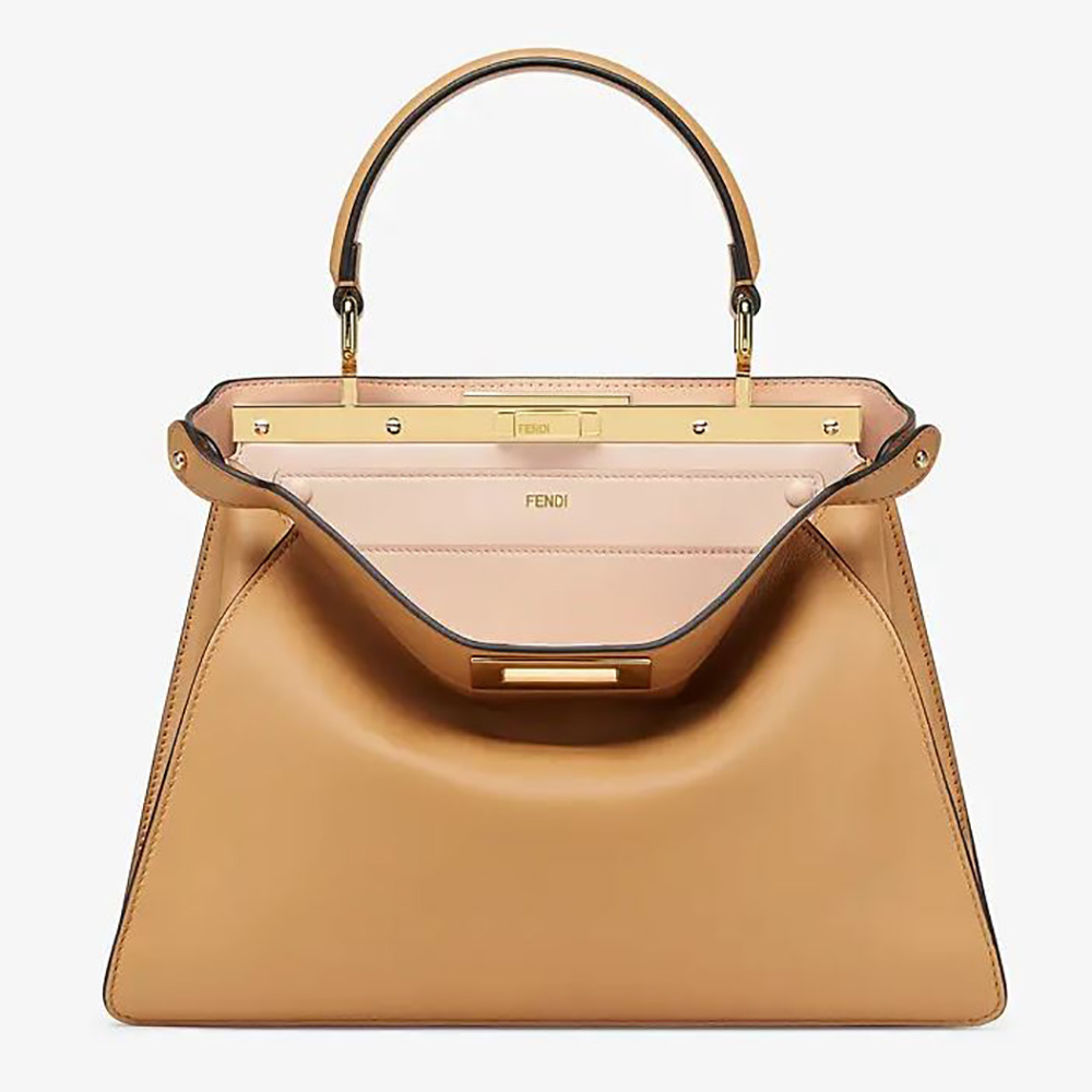 Fendi Women Peekaboo Iseeu Medium Leather Bag-Sandy - image 1