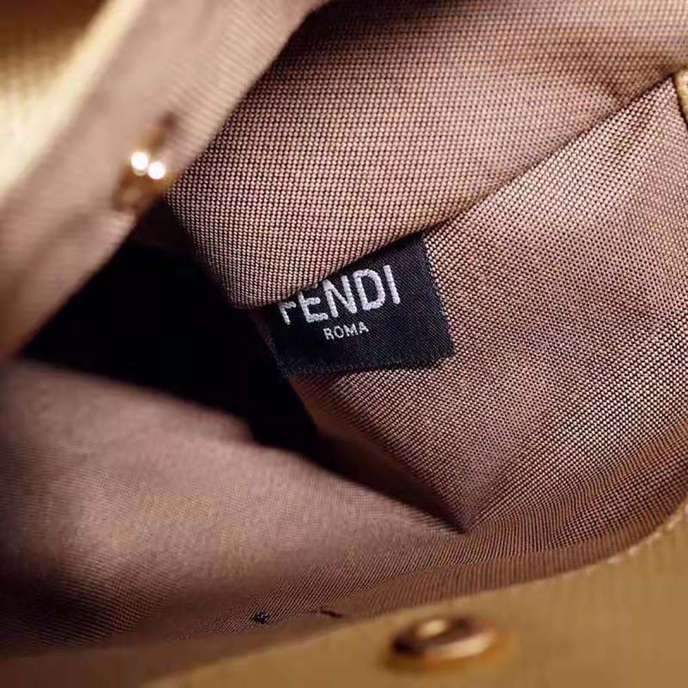 Fendi Women Peekaboo X-Tote Beige Canvas Bag - image 10