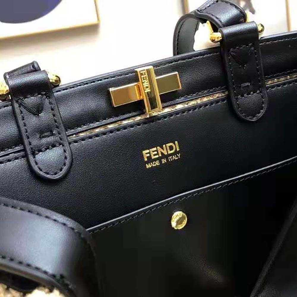 Fendi Women Peekaboo X-Tote Natural Raffia Bag - image 8