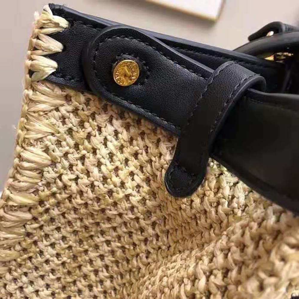 Fendi Women Peekaboo X-Tote Natural Raffia Bag - image 9