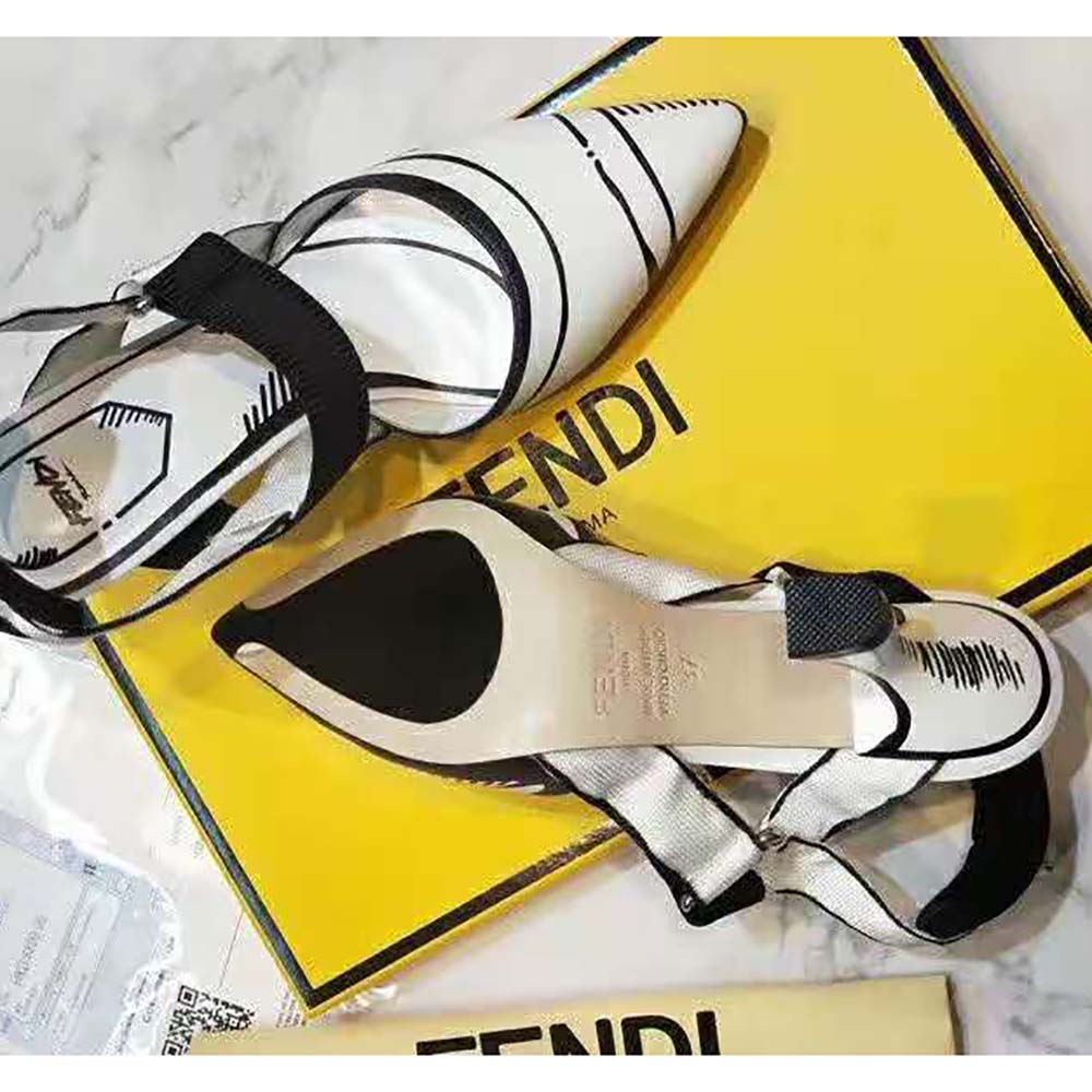 Fendi Women Slingbacks White Leather Colibrì Slingbacks 85 mm (3.3”) Heel - image 7