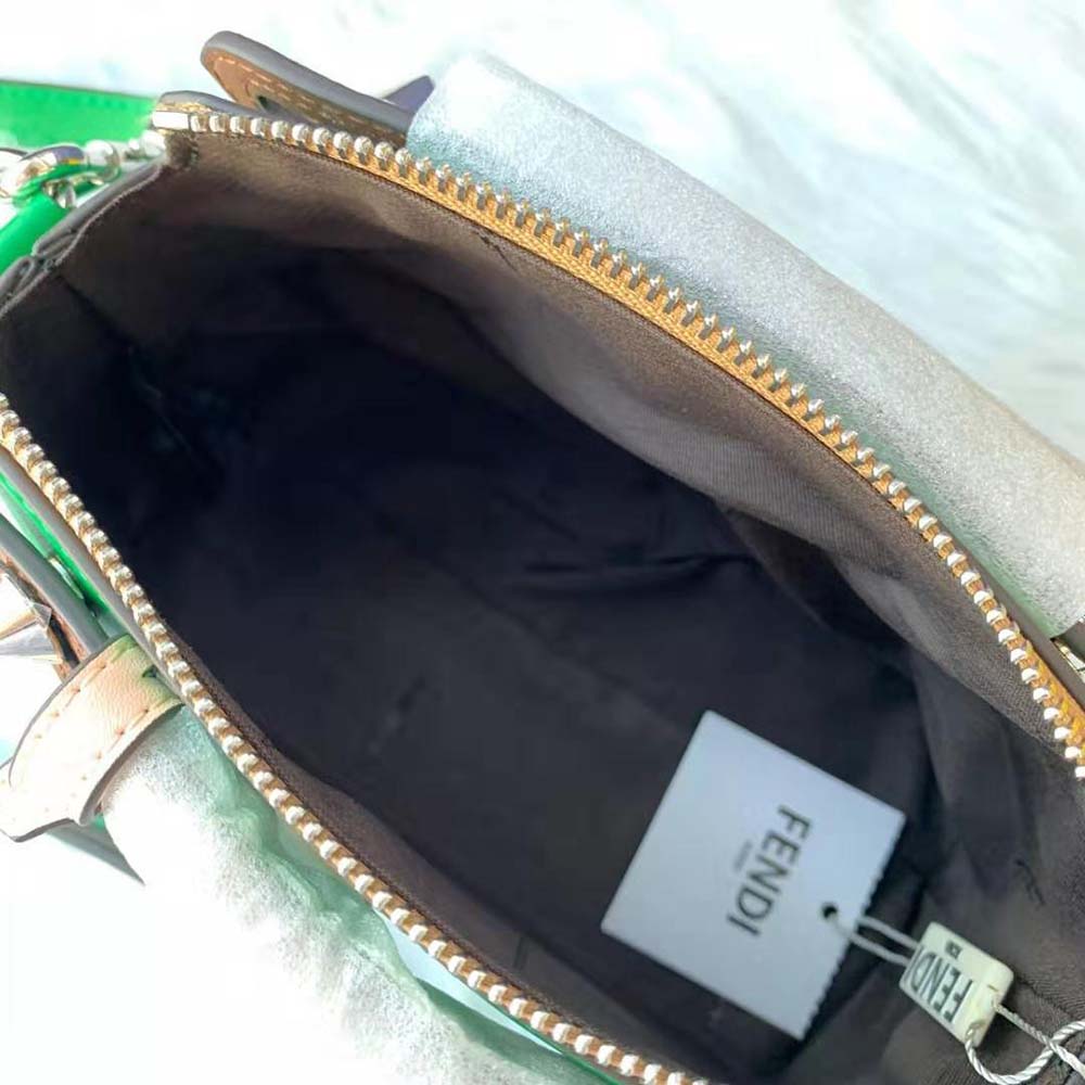 Fendi Women by the way Mini Multicolor Leather Boston Bag-Green - image 10