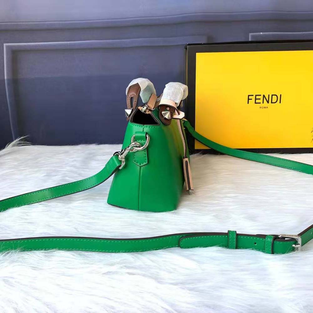 Fendi Women by the way Mini Multicolor Leather Boston Bag-Green - image 4