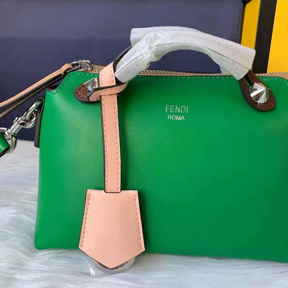 Fendi Women by the way Mini Multicolor Leather Boston Bag-Green - image 9