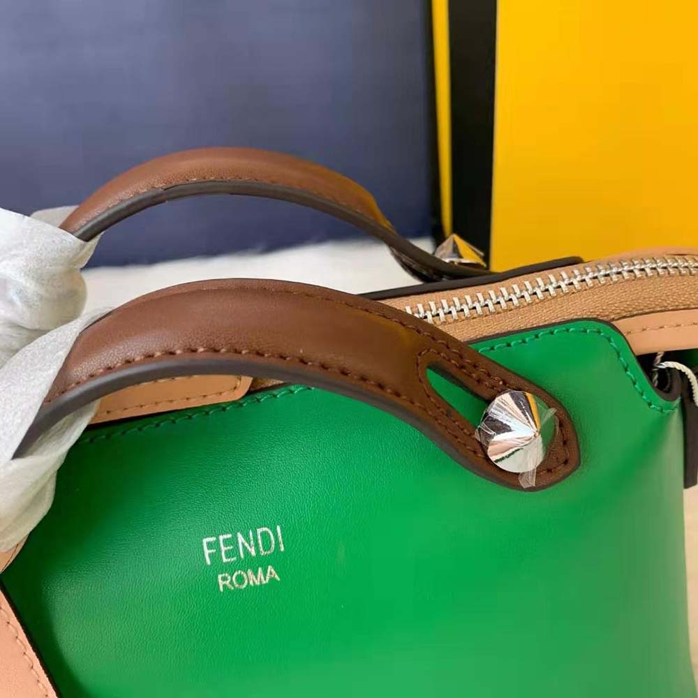 Fendi Women by the way Mini Multicolor Leather Boston Bag-Green - image 7