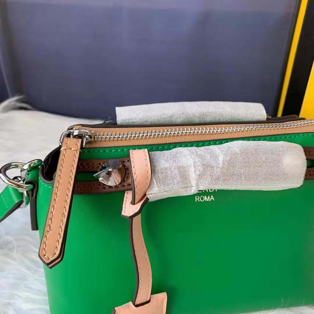 Fendi Women by the way Mini Multicolor Leather Boston Bag-Green - image 6