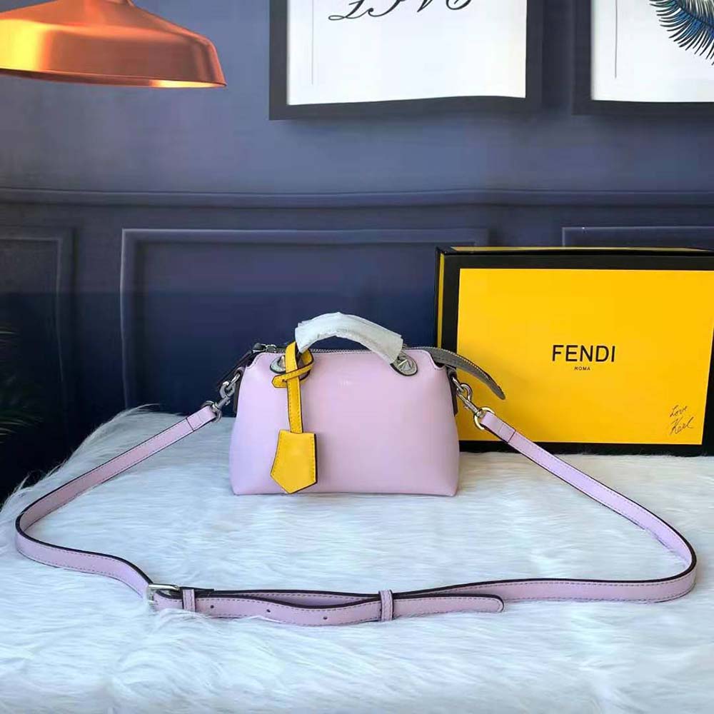 Fendi Women by the way Mini Multicolor Leather Boston Bag-Pink - image 2