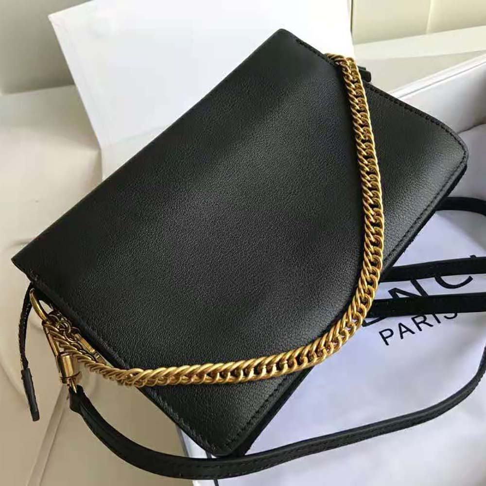 Side angle showing suede detail and strap on Givenchy Women Cross3 Bag