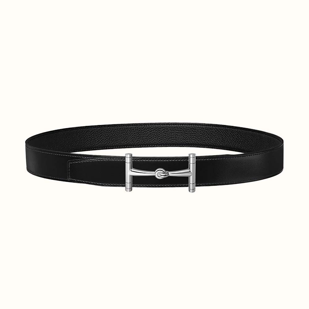 Close-up of Hermes Women H Hippique Belt Buckle & Reversible Strap detail