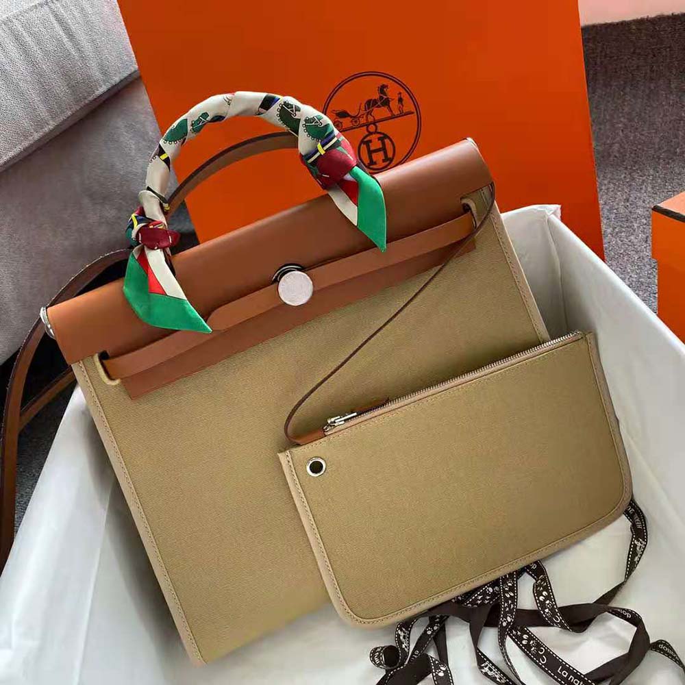 Hermes Women Herbag Zip 31 Bag-Brown - image 4