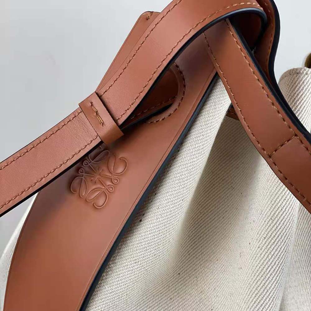 Loewe Women Balloon Bag in Canvas and Calfskin-Brown - image 10