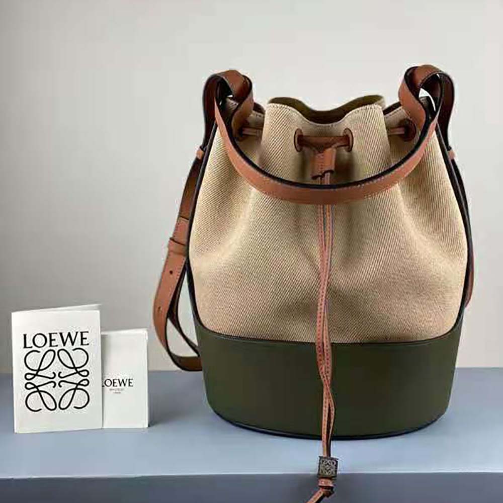 Close-up of gold-tone hardware on Loewe Women Balloon Bag