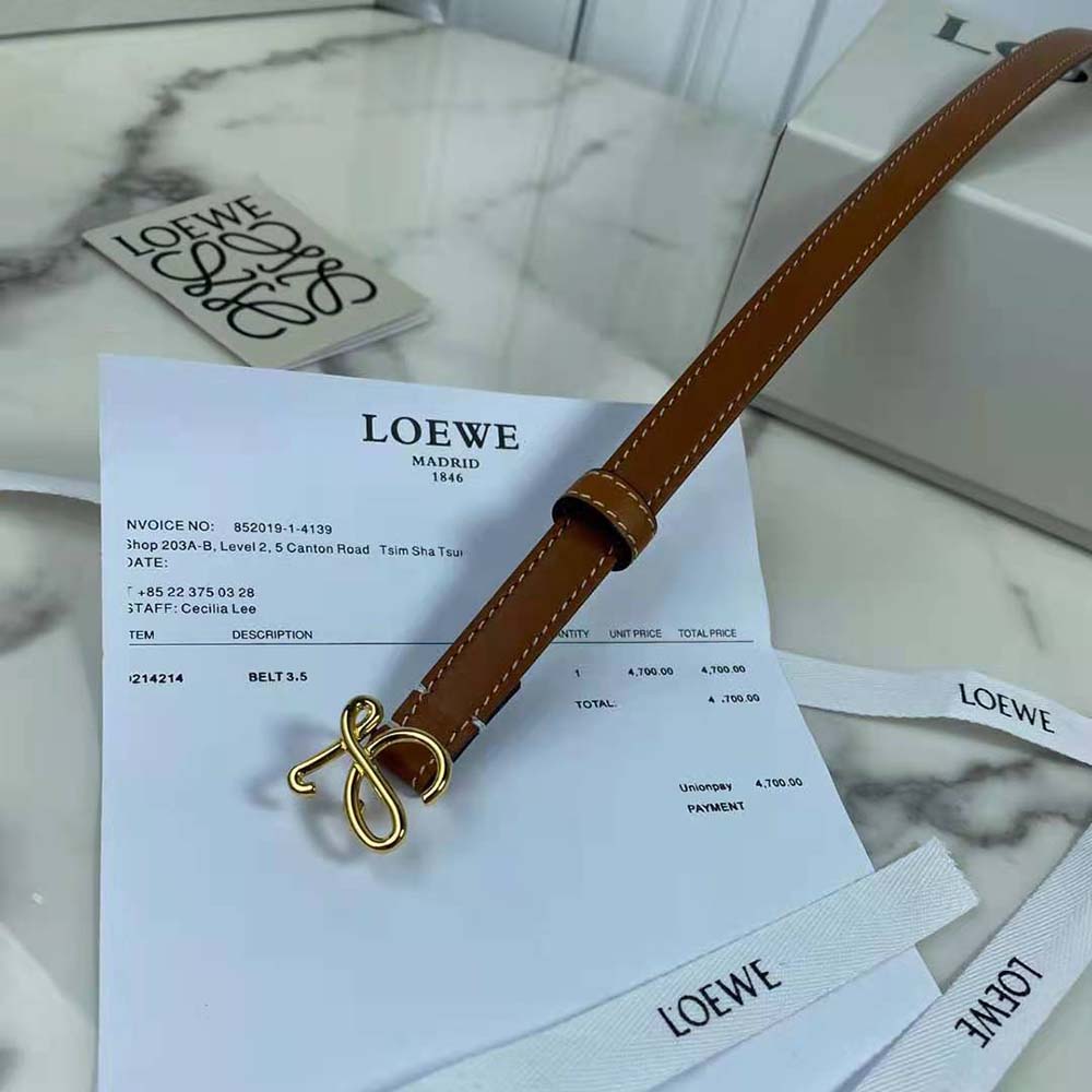 Loewe Women Belt in Smooth Calfskin-Brown - image 4