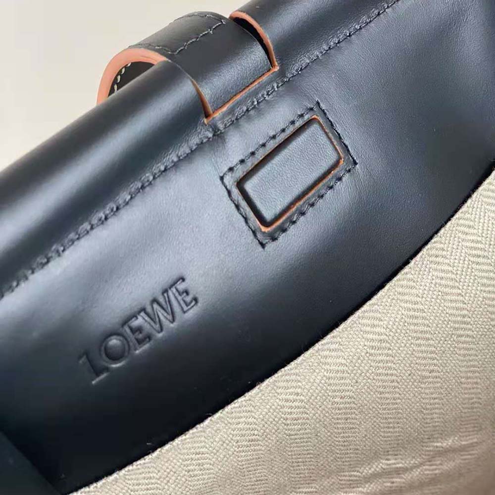 Loewe Women Cushion Tote Bag in Anagram Linen and Calfskin - image 9