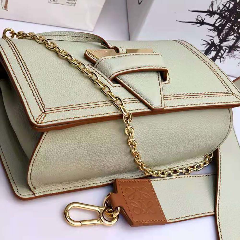 Loewe Women Mini Barcelona Bag in Soft Grained Calfskin-Lime - image 4