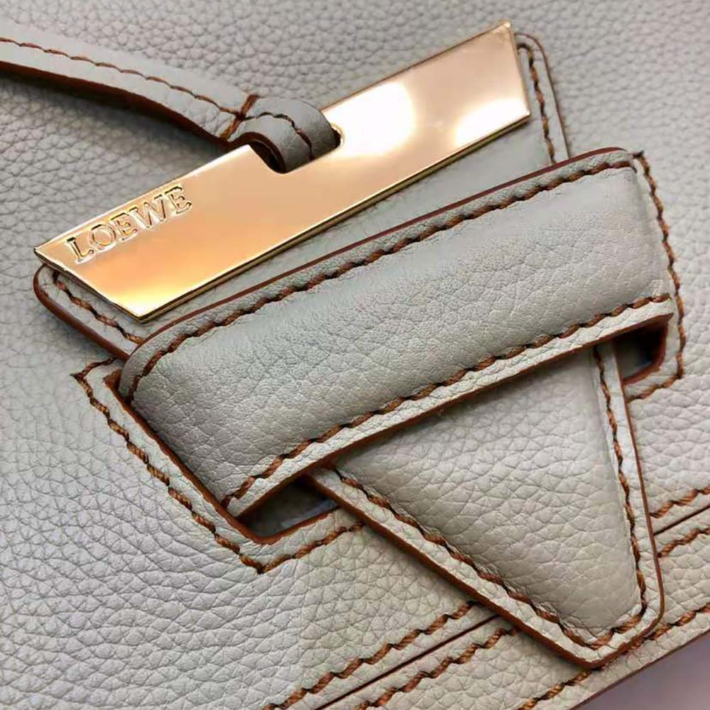 Loewe Women Mini Barcelona Bag in Soft Grained Calfskin-Lime - image 9