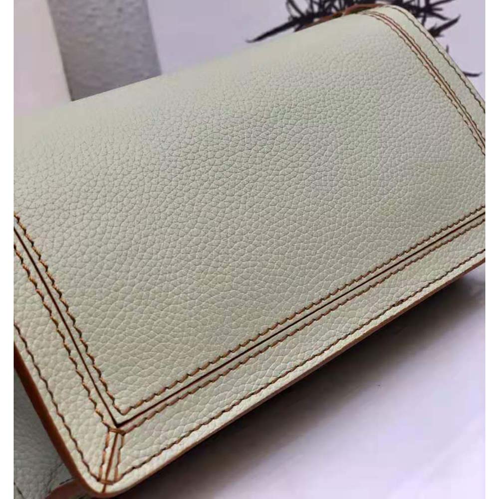 Loewe Women Mini Barcelona Soft Bag in Soft Grained Calfskin-Lime - image 4