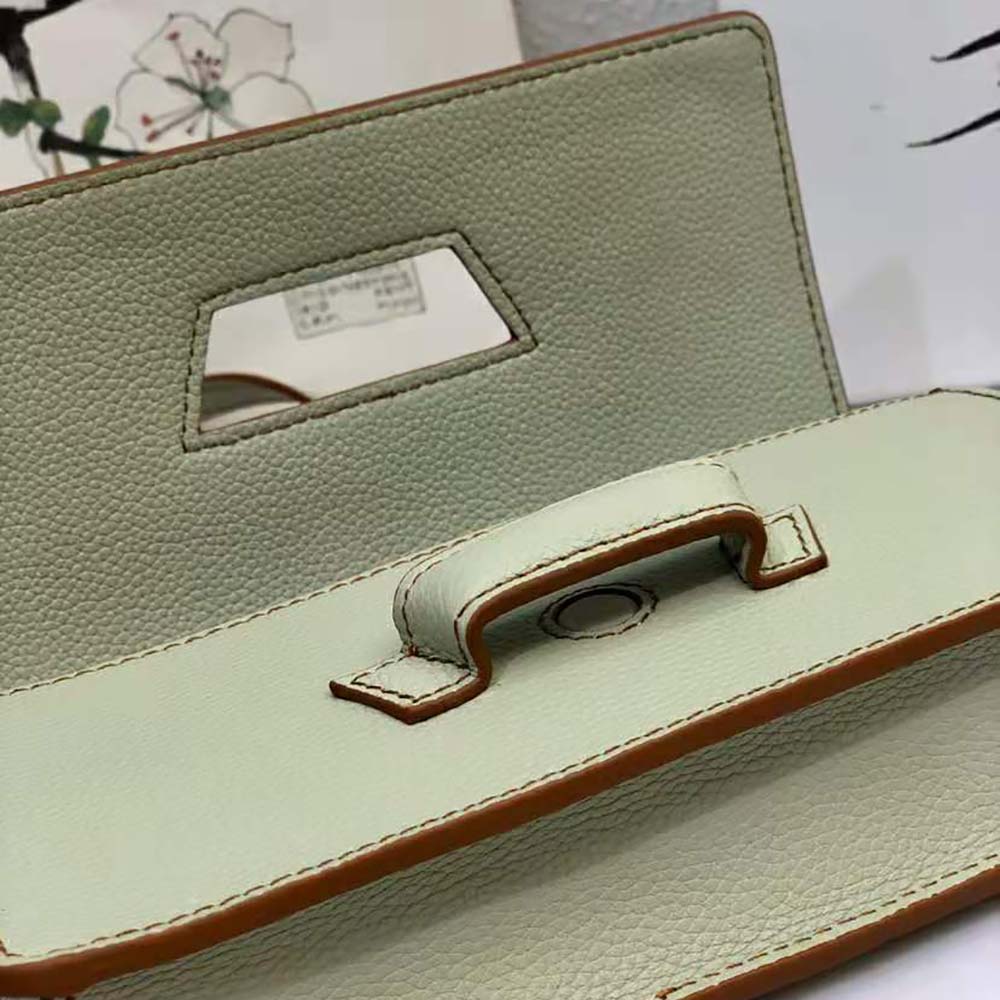 Loewe Women Mini Barcelona Soft Bag in Soft Grained Calfskin-Lime - image 5