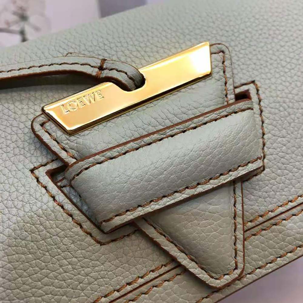 Loewe Women Mini Barcelona Soft Bag in Soft Grained Calfskin-Lime - image 6