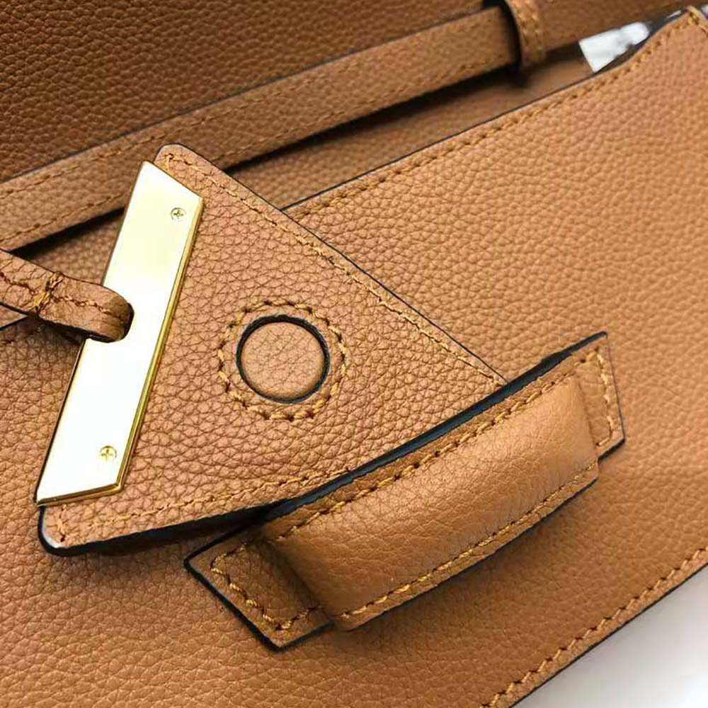 Loewe Women Mini Barcelona Soft Bag in Soft Grained Calfskin-Brown - image 8