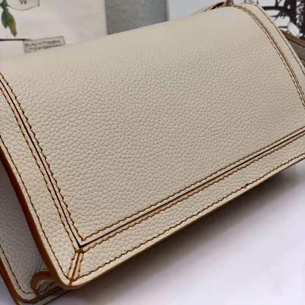Loewe Women Mini Barcelona Soft Bag in Soft Grained Calfskin-White - image 7