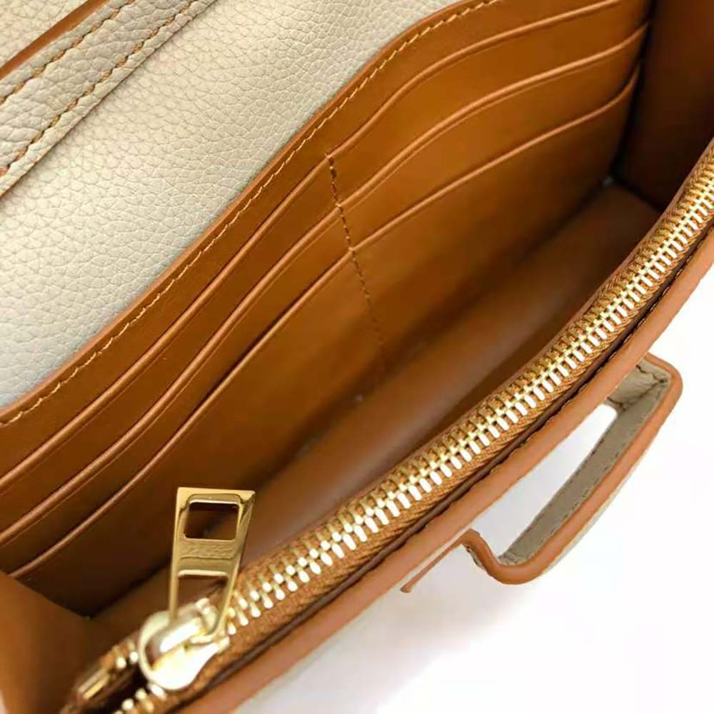 Loewe Women Mini Barcelona Soft Bag in Soft Grained Calfskin-White - image 9