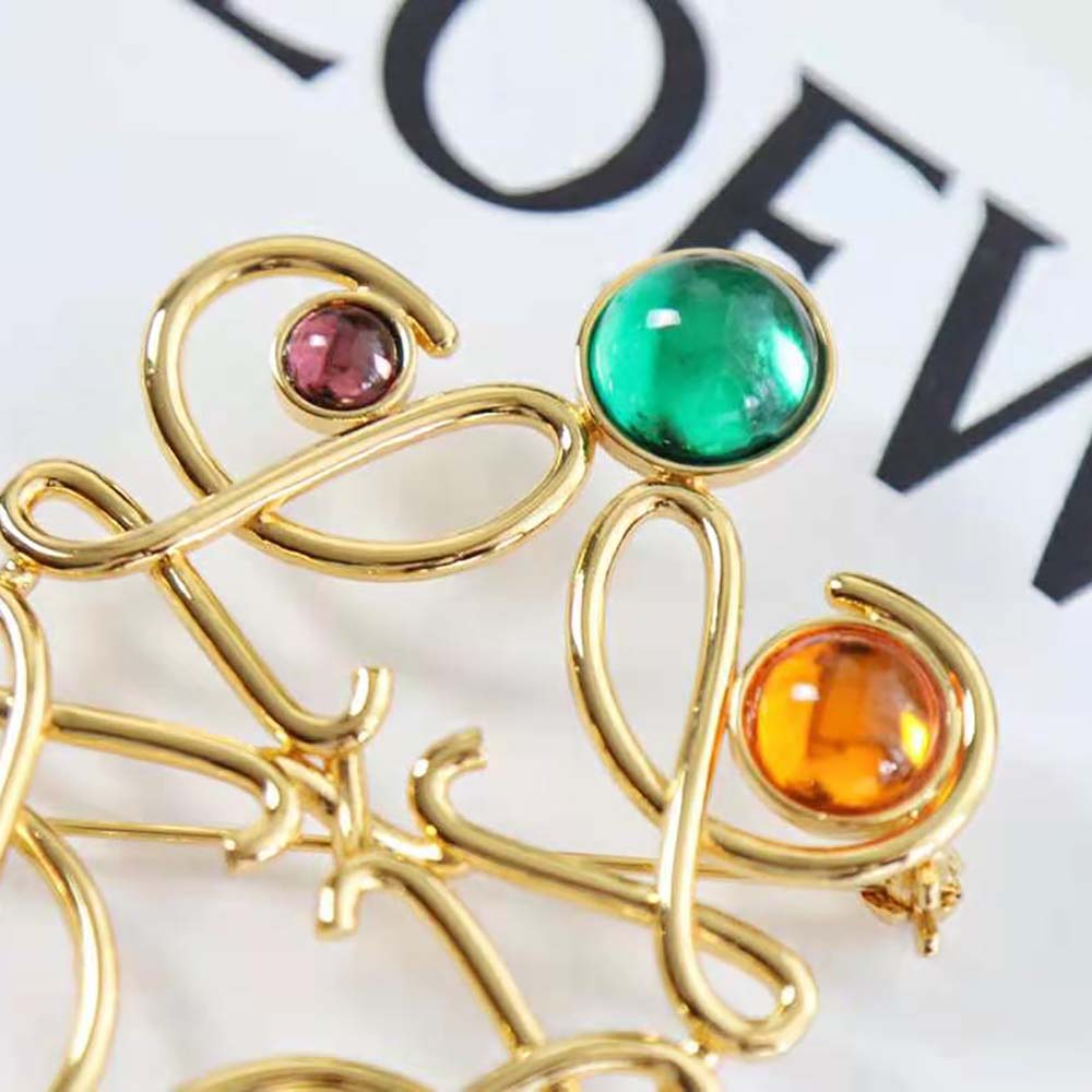 Loewe Women Small Anagram Brooch in Metal - image 6