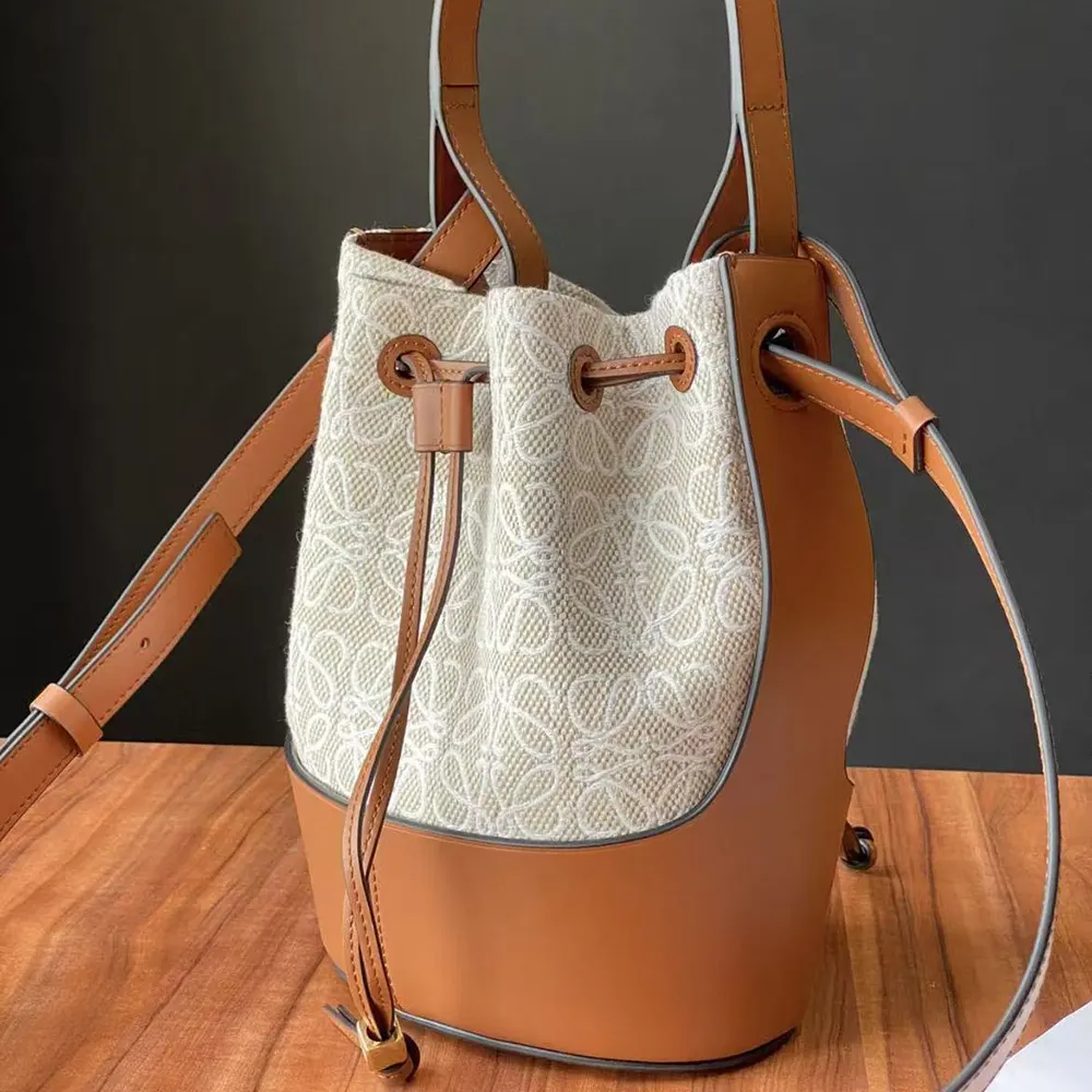 Loewe Women Small Balloon Bag in Anagram Linen and Calfskin - image 5
