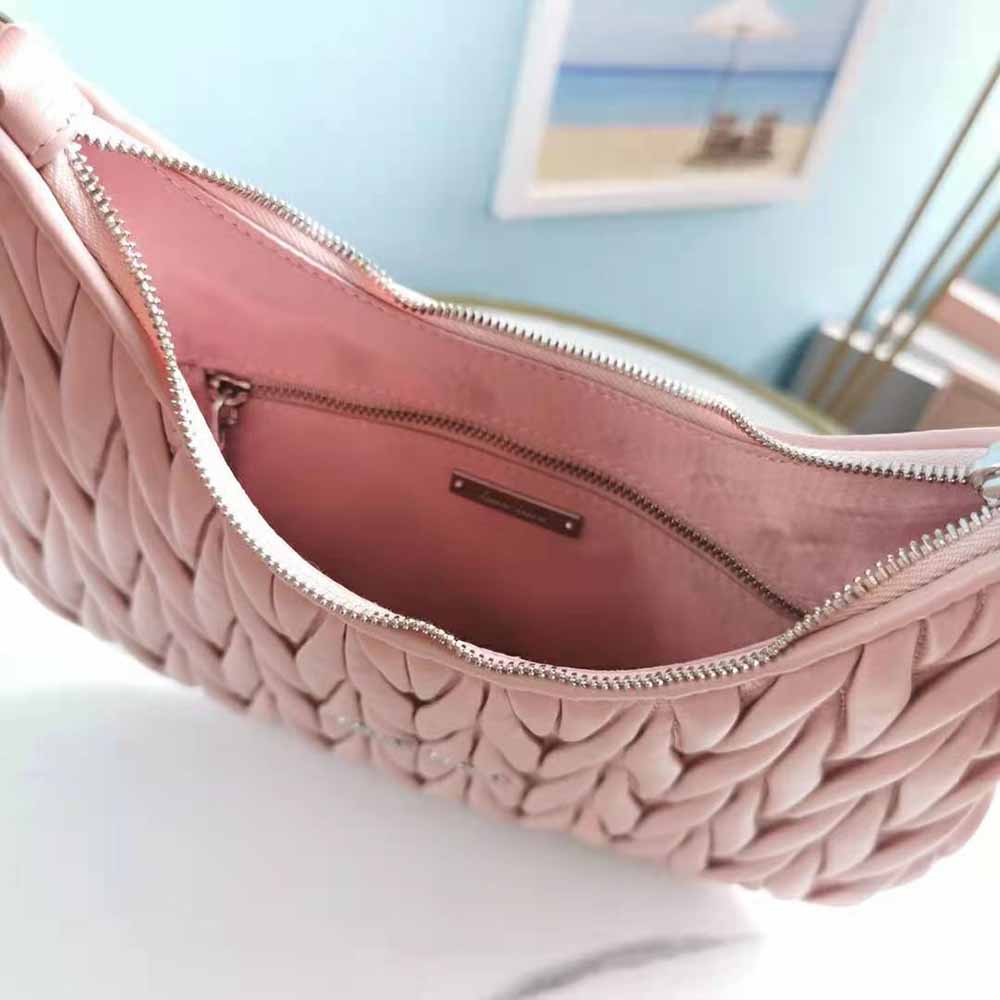 Miu Miu Women Large Matelasse Nappa Leather Shoulder Bag-Pink - image 7