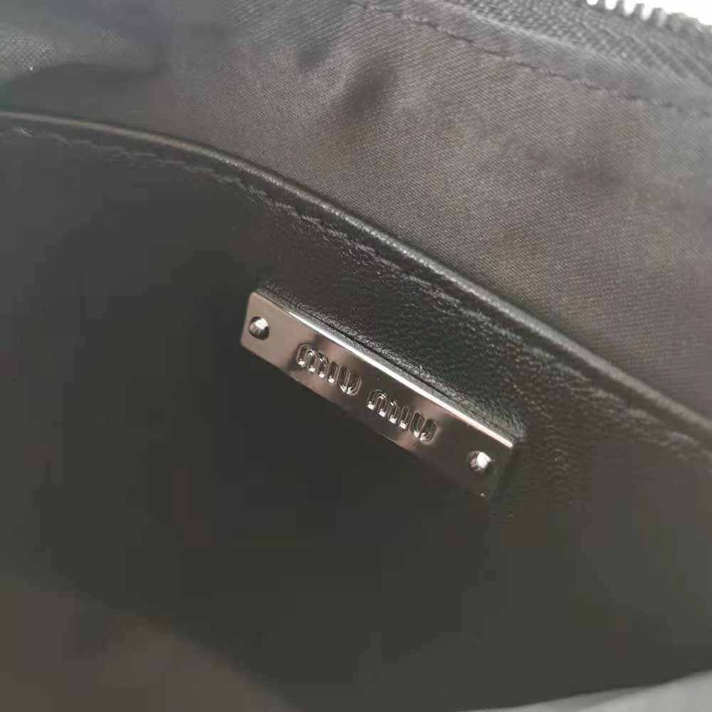 Miu Miu Women Small Matelassé Nappa Leather Shoulder Bag-Black - image 10