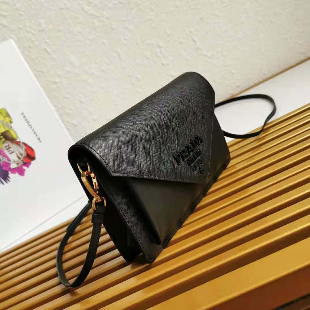 Prada Ladies Saffiano Leather Mini Bag-Black - image 6