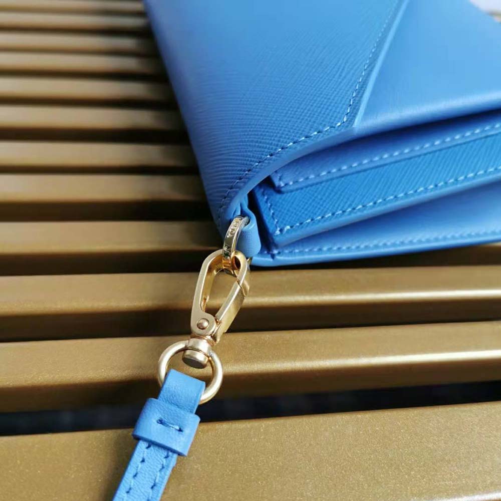 Prada Ladies Saffiano Leather Mini Bag-Blue - image 6